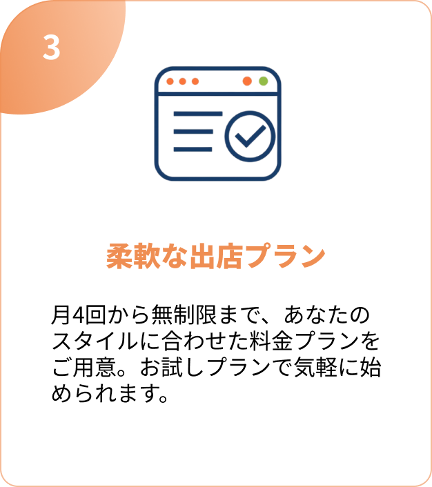 月4回から無制限まで、あなたのスタイルに合わせた料金プランをご用意。